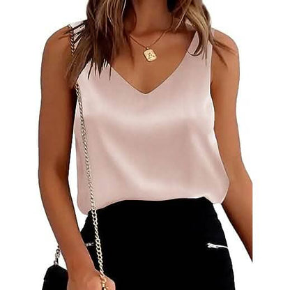 Womens Silk Satin Tank Tops DailySale