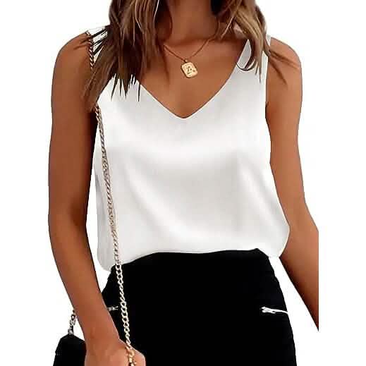 Womens Silk Satin Tank Tops DailySale