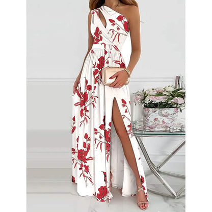 Women's Sleeveless One Shoulder Elegant Dress DailySale