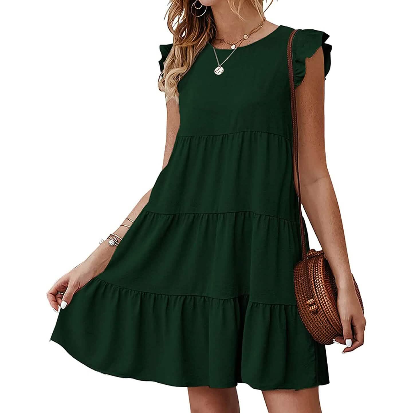 Women's Sleeveless Ruffle Sleeve Summer Dress DailySale