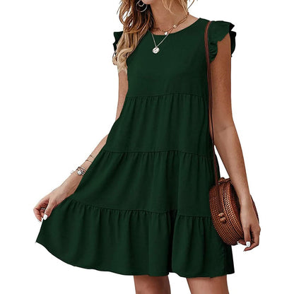 Women's Sleeveless Ruffle Sleeve Summer Dress DailySale