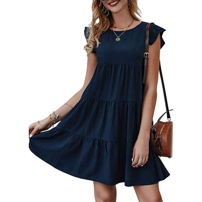 Women's Sleeveless Ruffle Sleeve Summer Dress DailySale