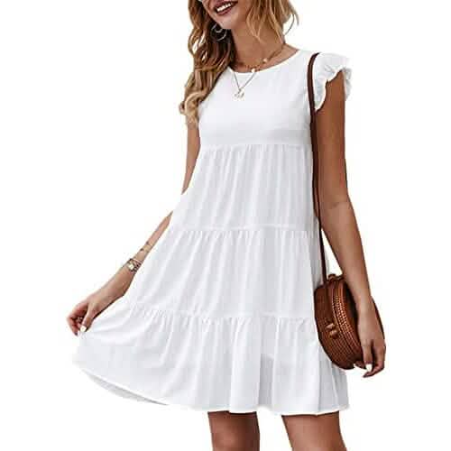 Women's Sleeveless Ruffle Sleeve Summer Dress DailySale