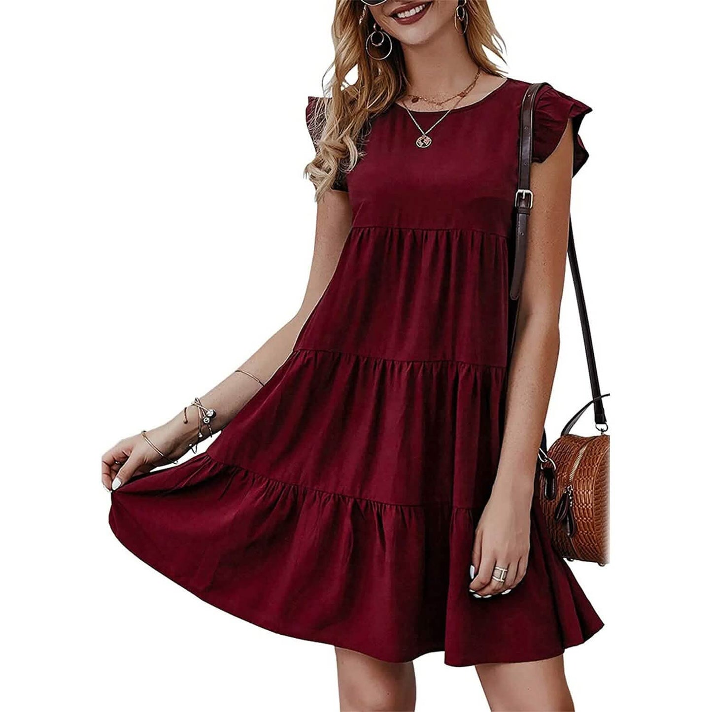 Women's Sleeveless Ruffle Sleeve Summer Dress DailySale
