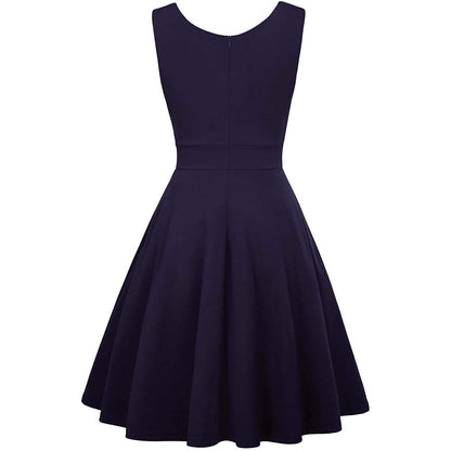 Women's Sleeveless Wrap V-Neck A-line Bridesmaid Cocktail Party Dress DailySale