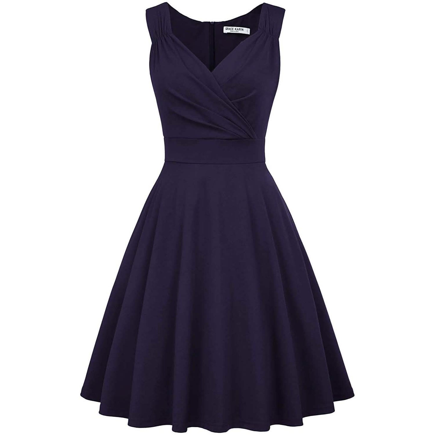 Women's Sleeveless Wrap V-Neck A-line Bridesmaid Cocktail Party Dress DailySale