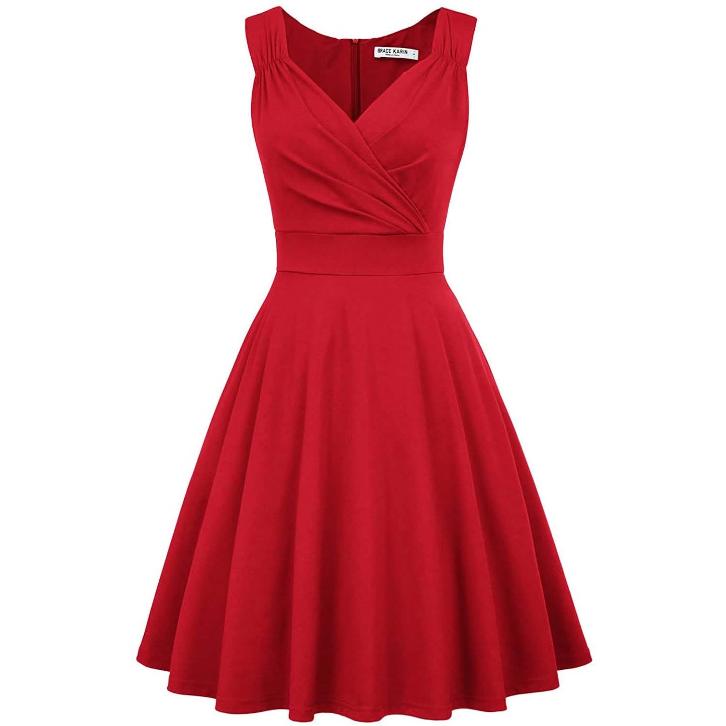 Women's Sleeveless Wrap V-Neck A-line Bridesmaid Cocktail Party Dress DailySale