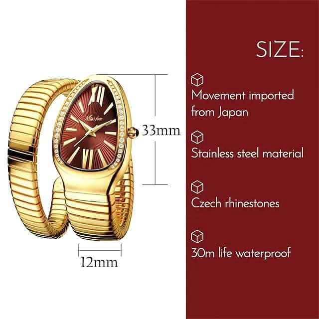 Women's Snake Shape Luxury Wrist Watch DailySale