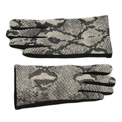 Women's Snakeskin Print Winter Touch Screen Gloves DailySale