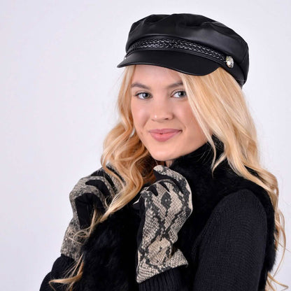 Women's Snakeskin Print Winter Touch Screen Gloves DailySale