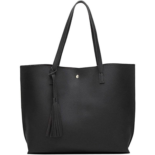 Women's Soft Faux Leather Tote Shoulder Bag DailySale