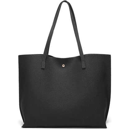 Women's Soft Faux Leather Tote Shoulder Bag DailySale