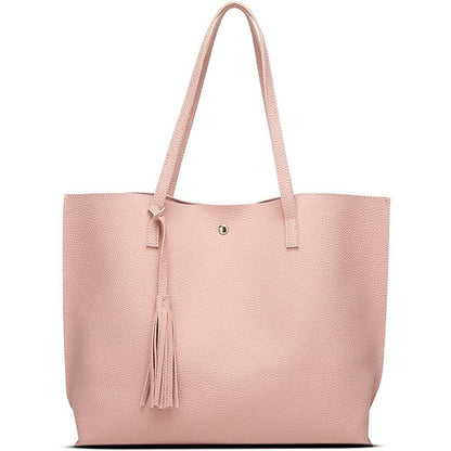 Women's Soft Faux Leather Tote Shoulder Bag DailySale