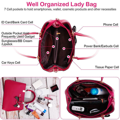 Women's Soft Leather Handbag Tote Shoulder Crossbody Bag DailySale