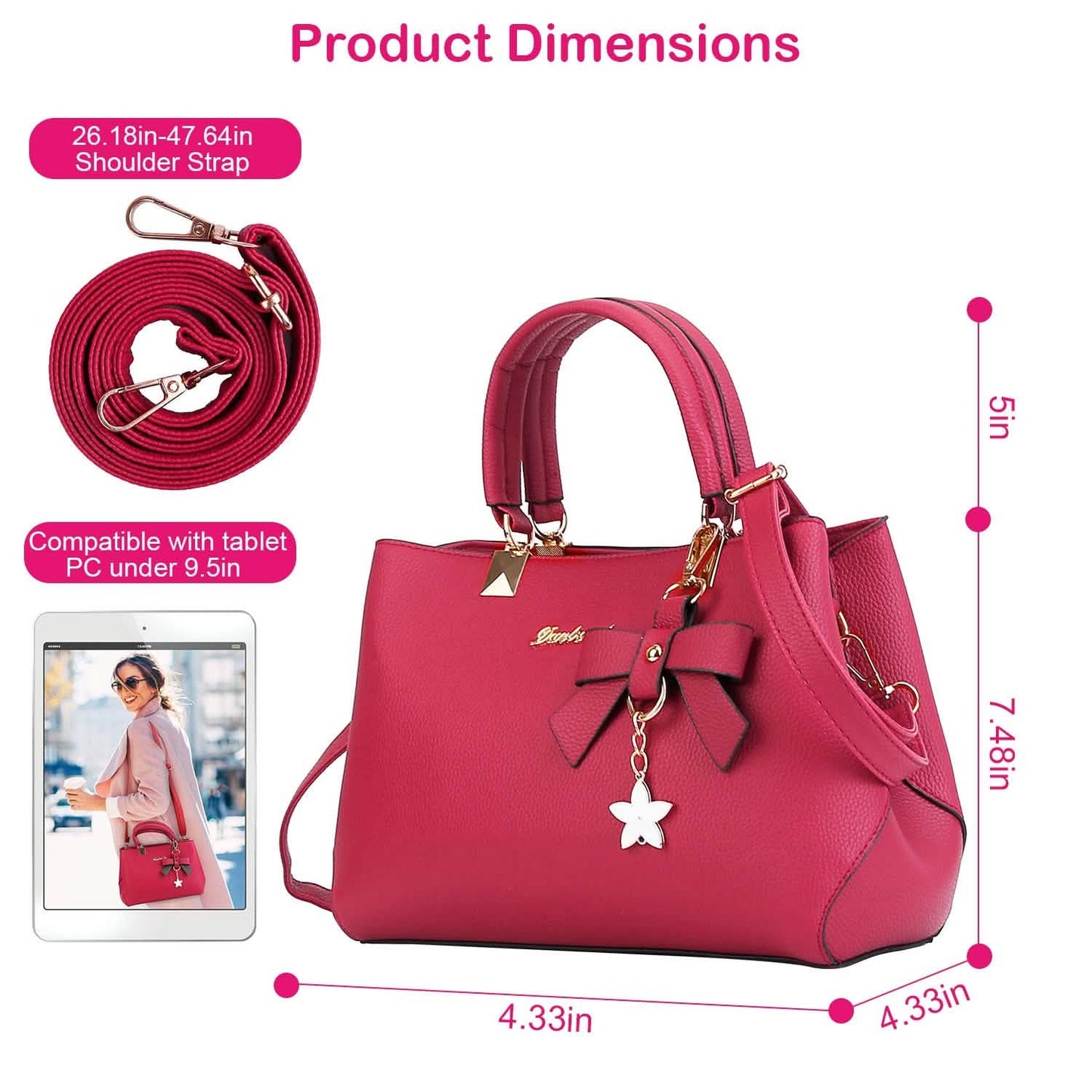 Women's Soft Leather Handbag Tote Shoulder Crossbody Bag DailySale