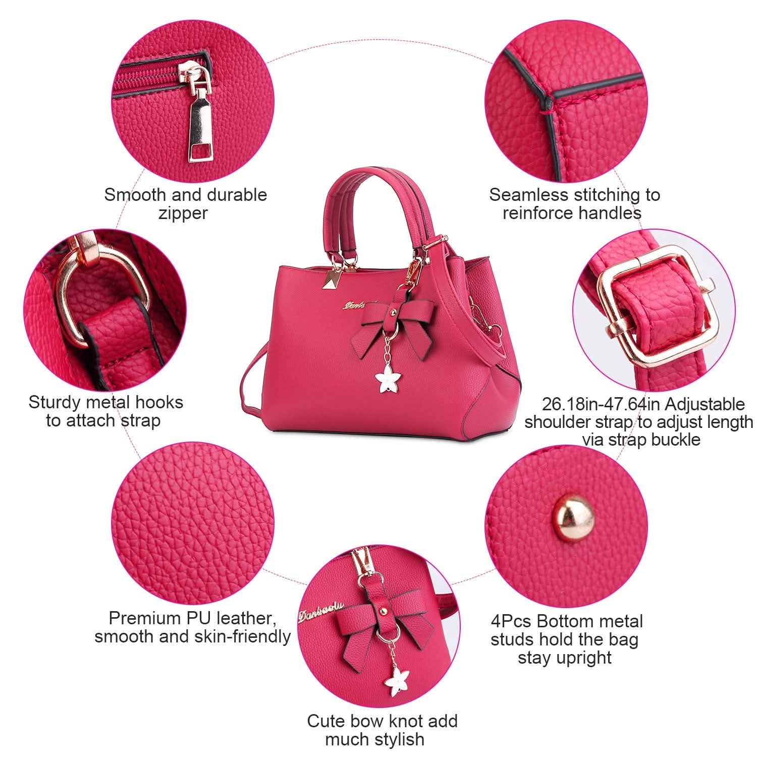 Women's Soft Leather Handbag Tote Shoulder Crossbody Bag DailySale