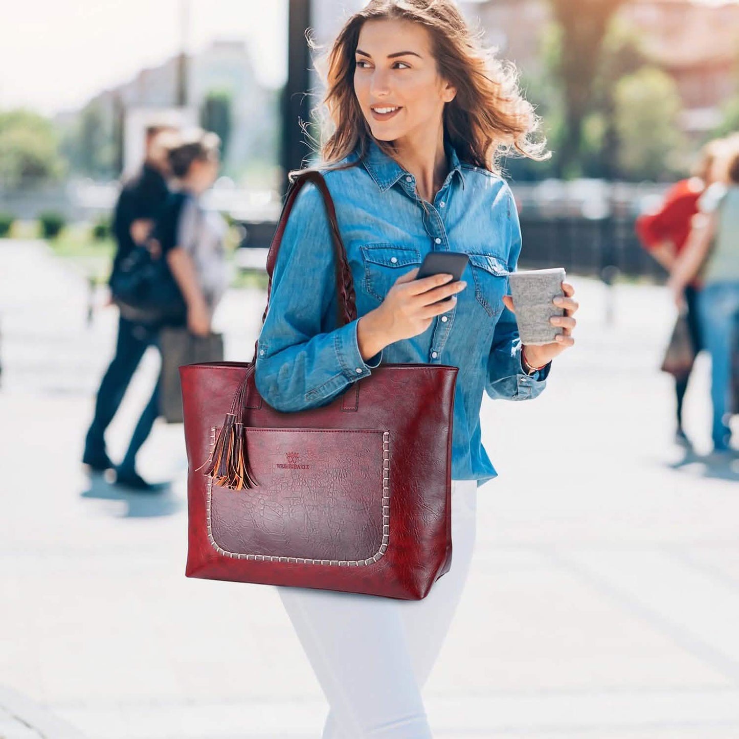 Women's Soft Leather Tote Bag DailySale