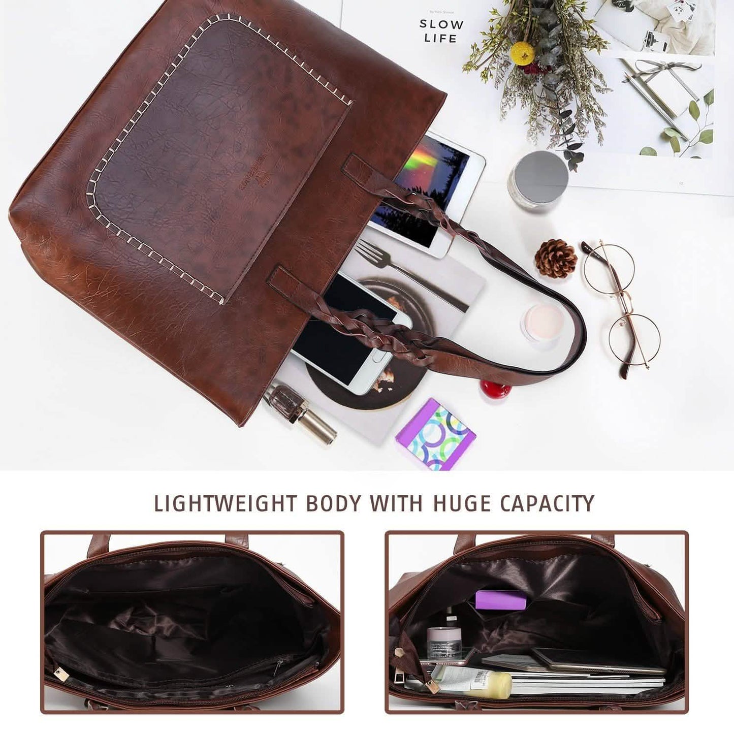 Women's Soft Leather Tote Bag DailySale