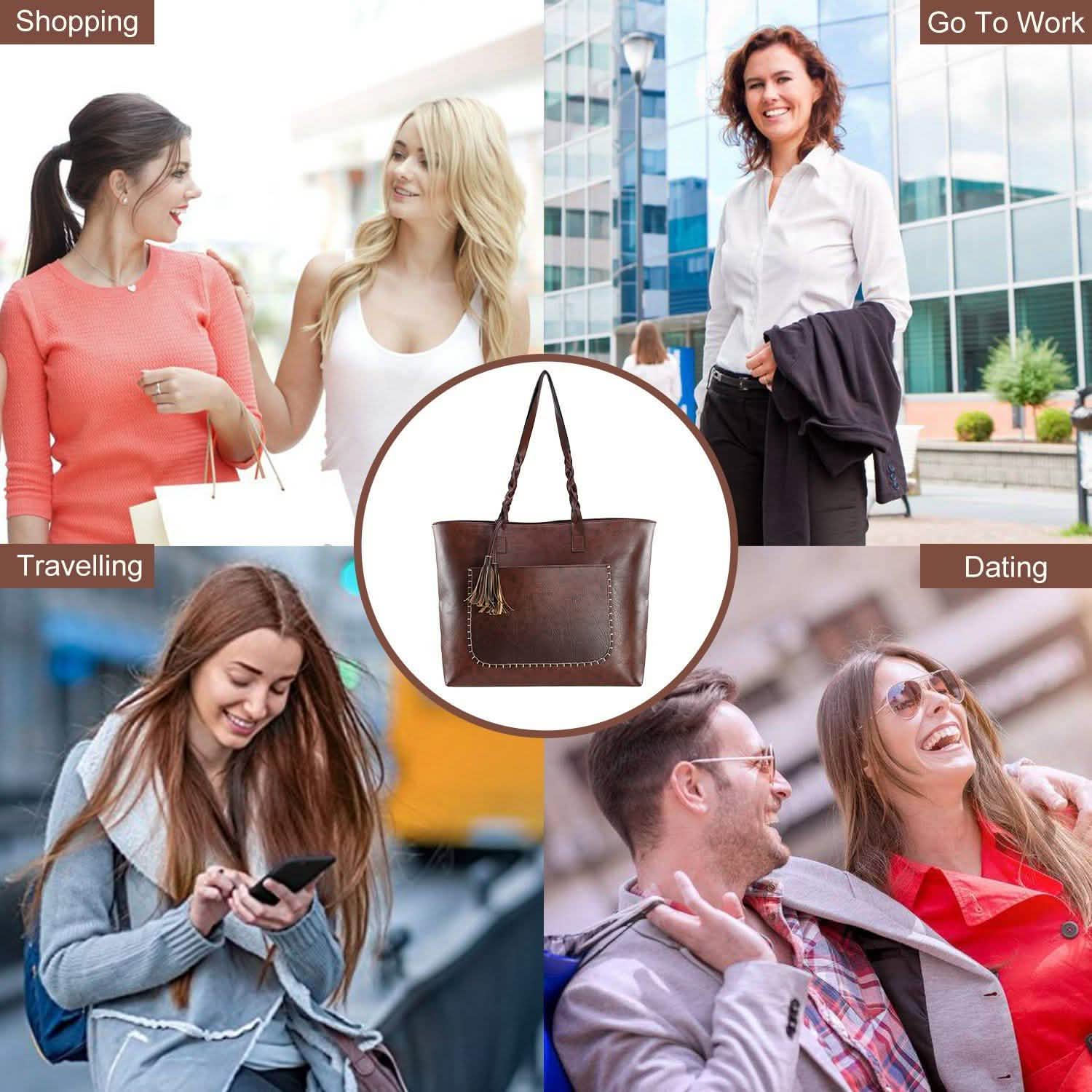 Women's Soft Leather Tote Bag DailySale