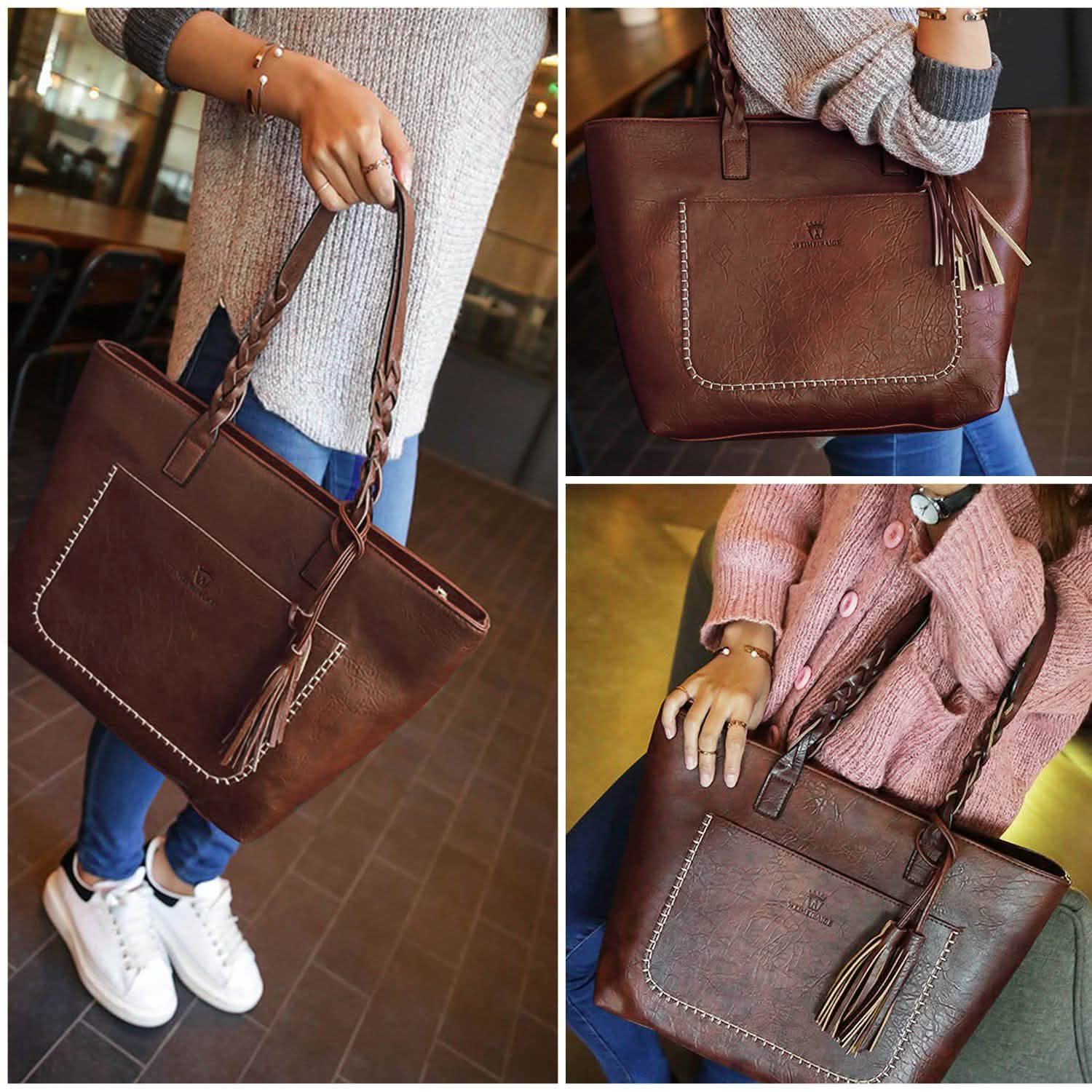 Women's Soft Leather Tote Bag DailySale