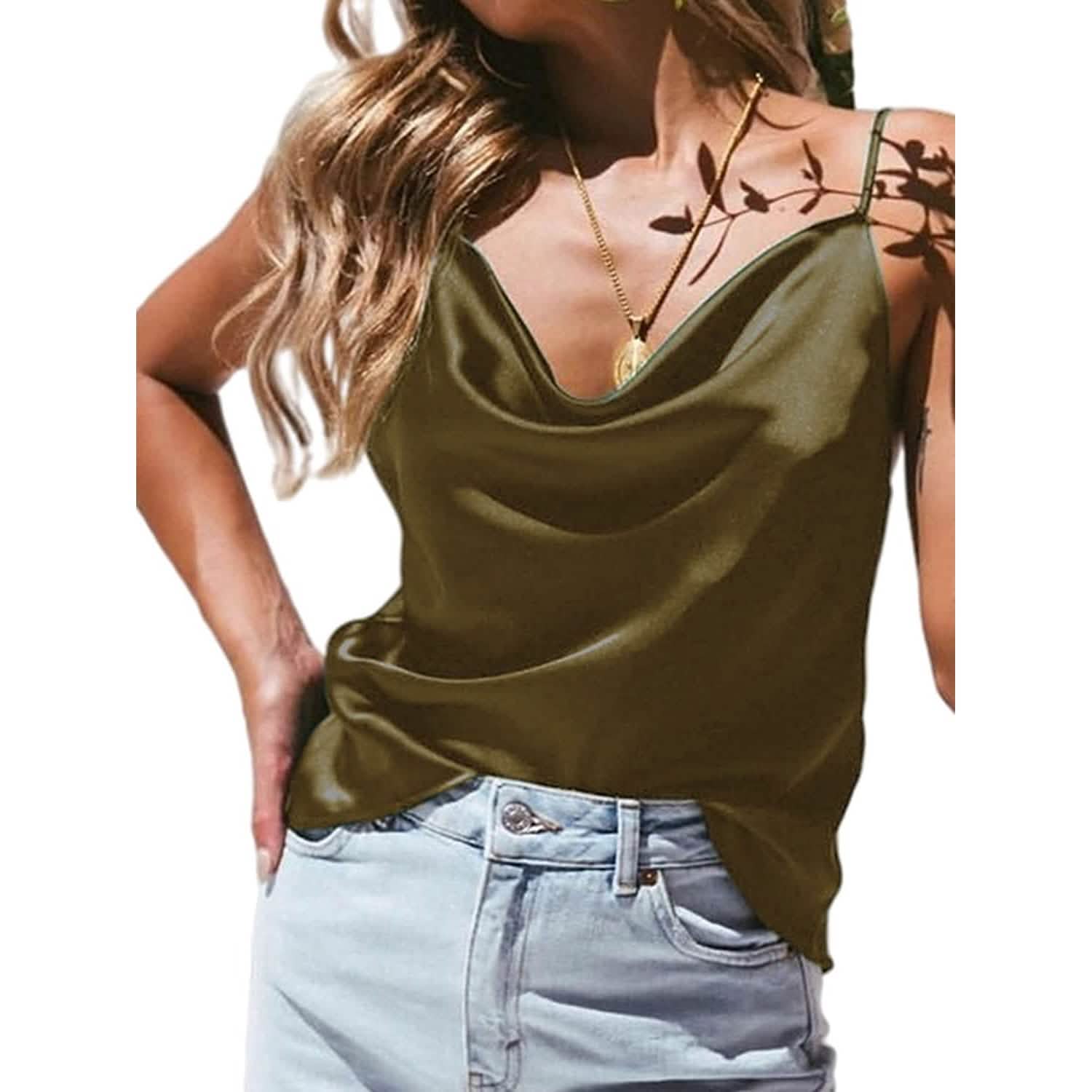 Women's Spaghetti Strap V-Neck Satin Suspender DailySale