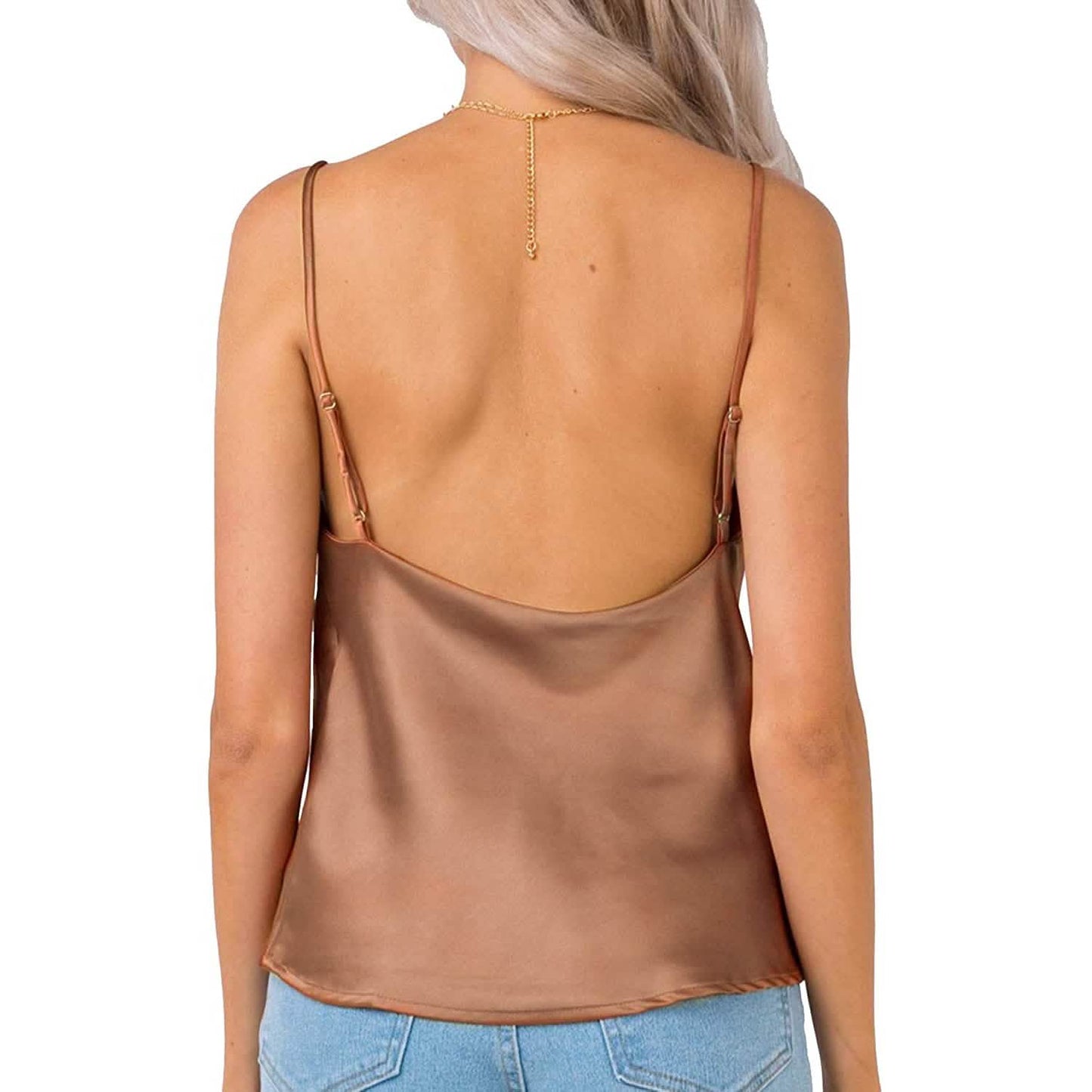 Women's Spaghetti Strap V-Neck Satin Suspender DailySale