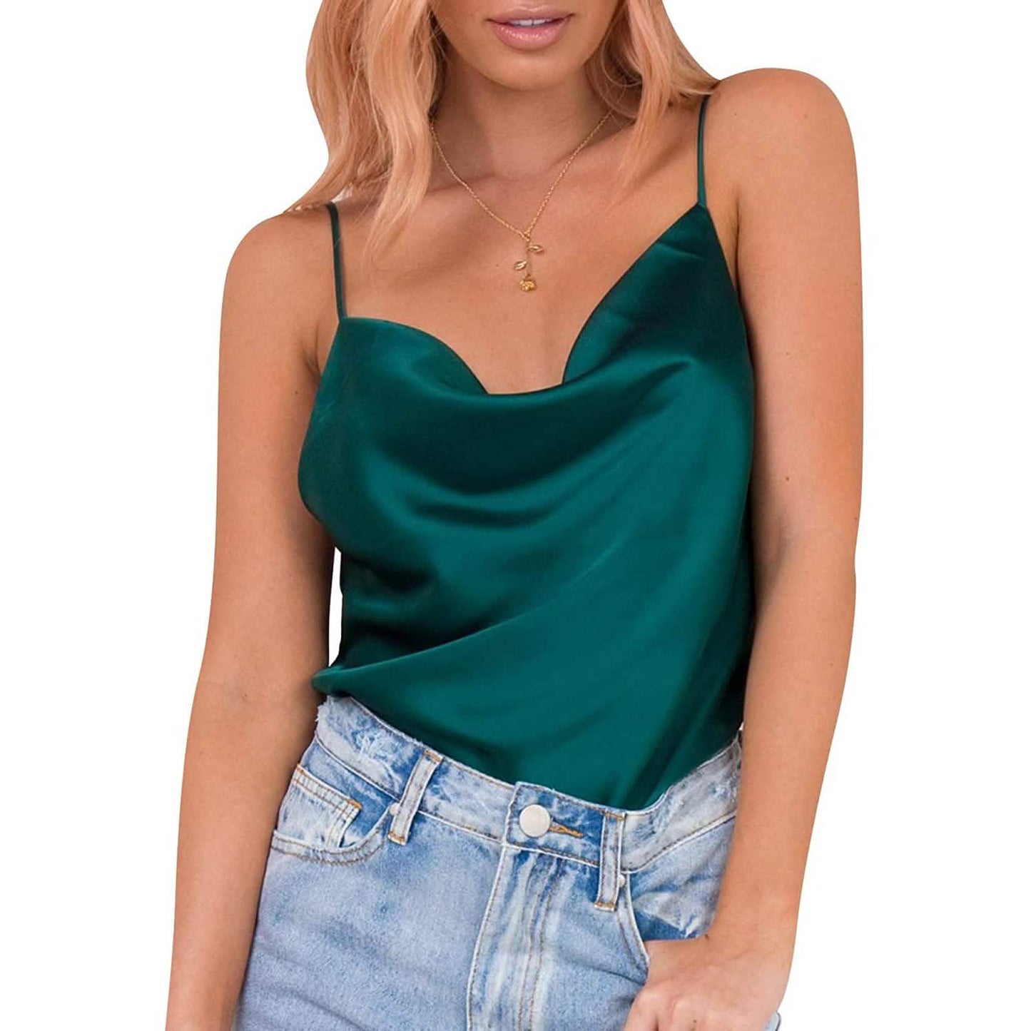 Women's Spaghetti Strap V-Neck Satin Suspender DailySale