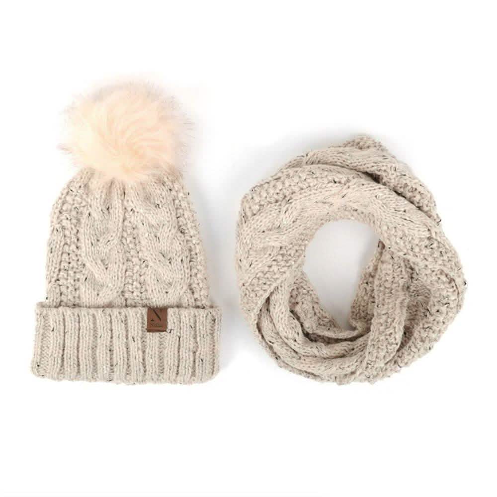 Women's Speckled Knit Hat and Infinity Scarf Set DailySale