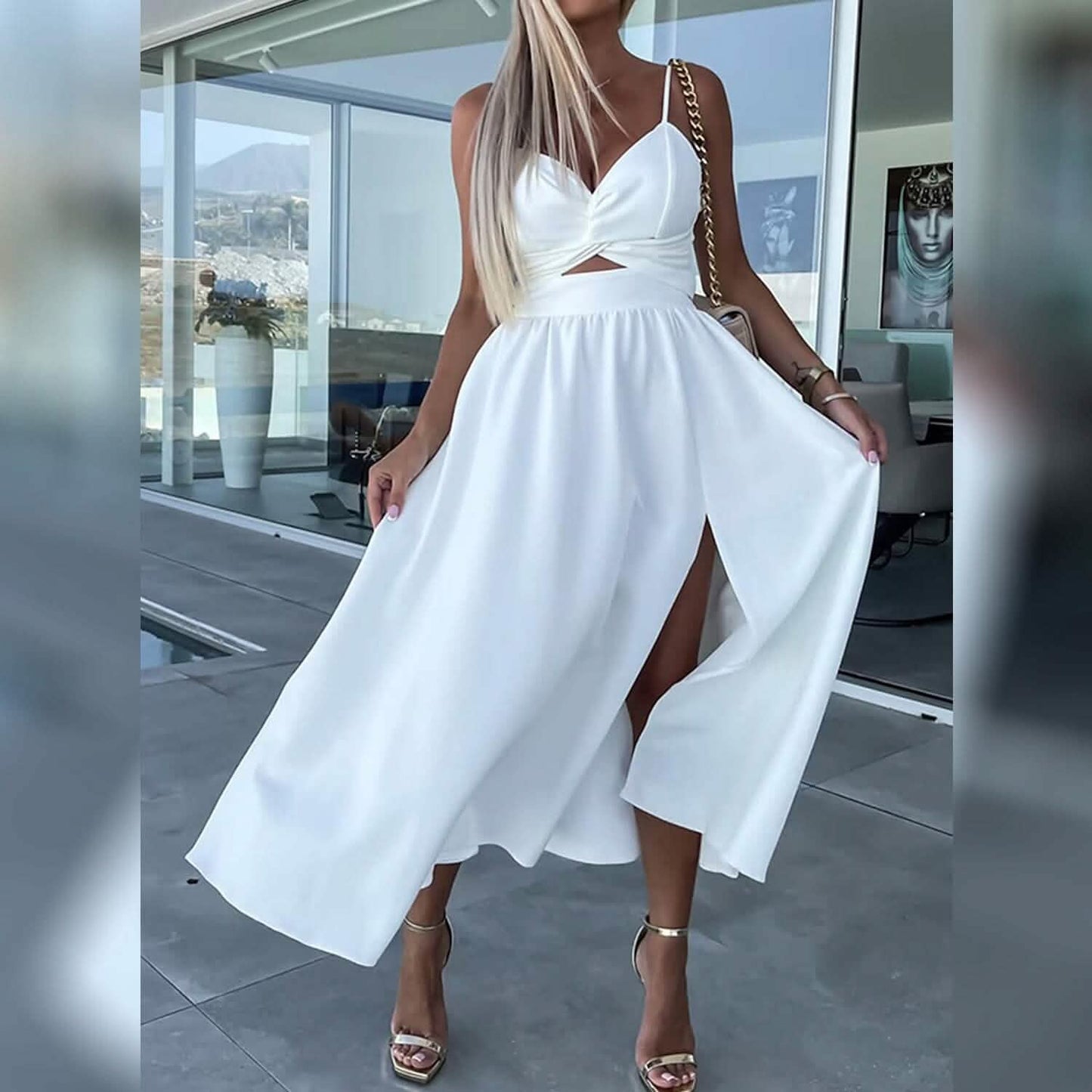 Women‚Äòs Split Cut Out Midi Dress DailySale
