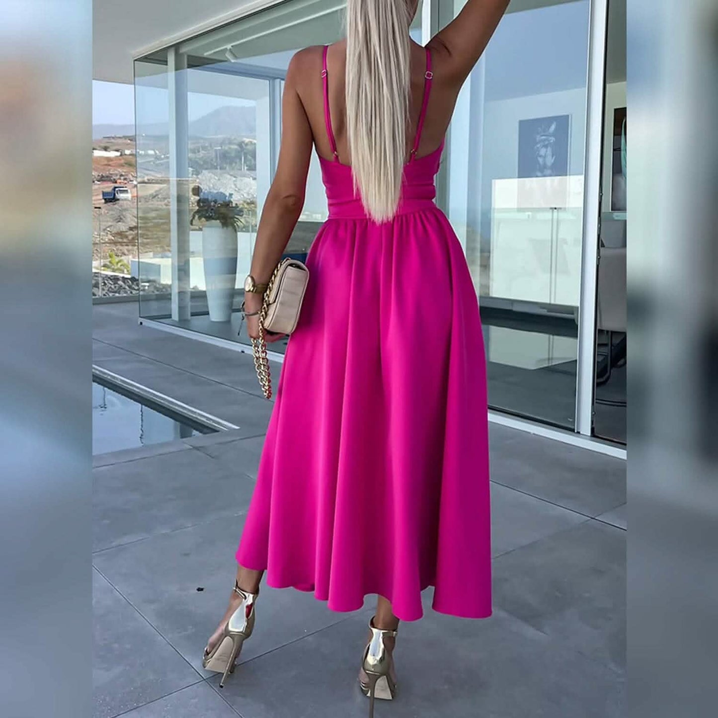 Women‚Äòs Split Cut Out Midi Dress DailySale