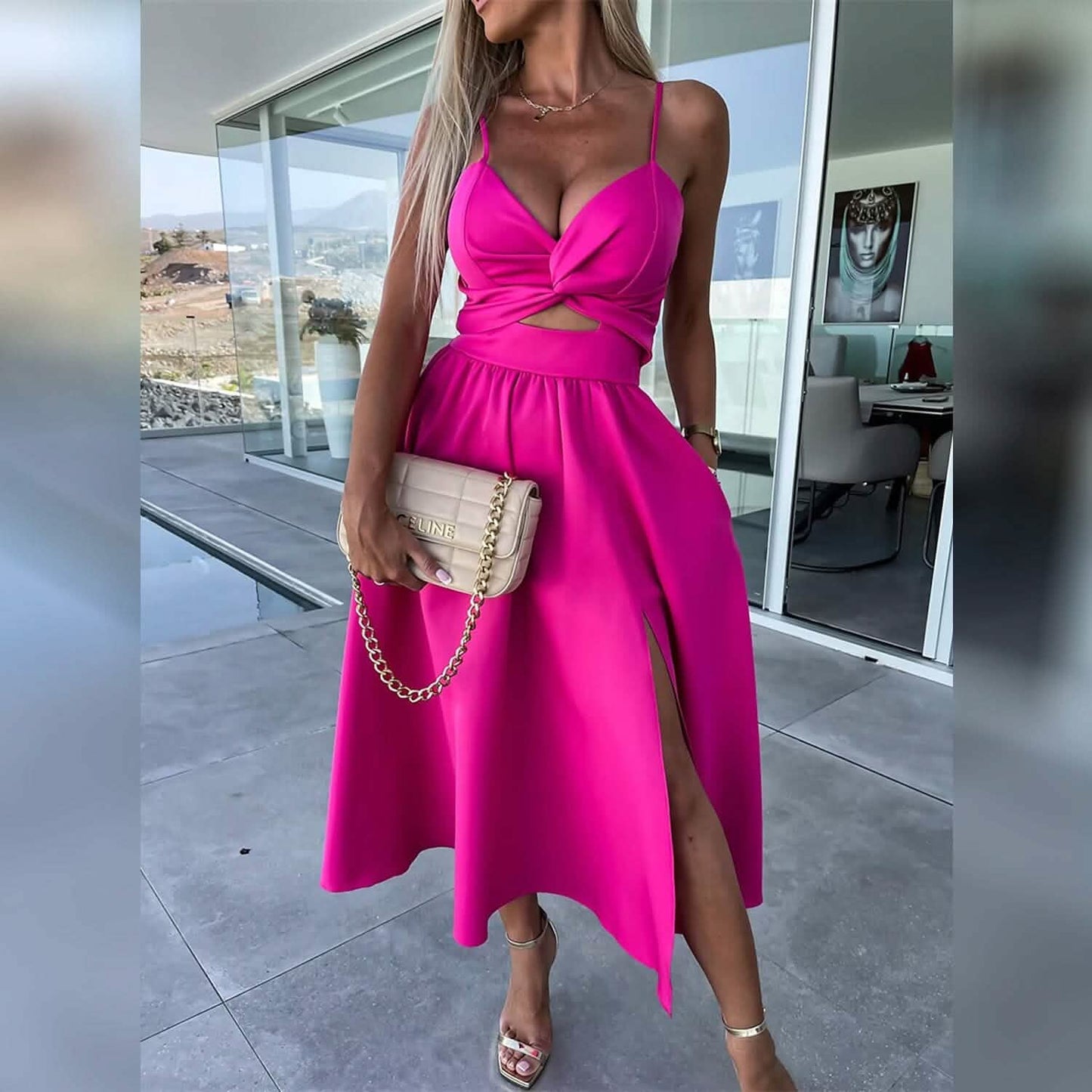 Women‚Äòs Split Cut Out Midi Dress DailySale