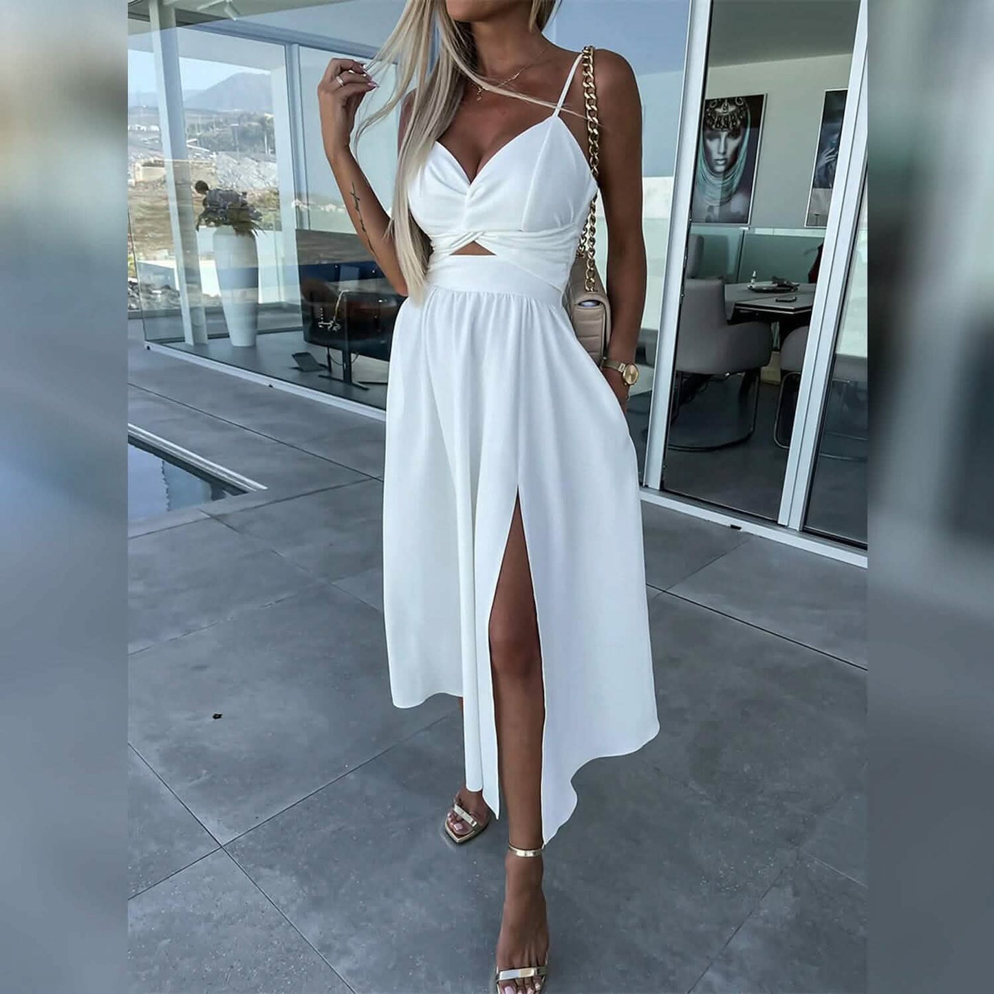 Women‚Äòs Split Cut Out Midi Dress DailySale