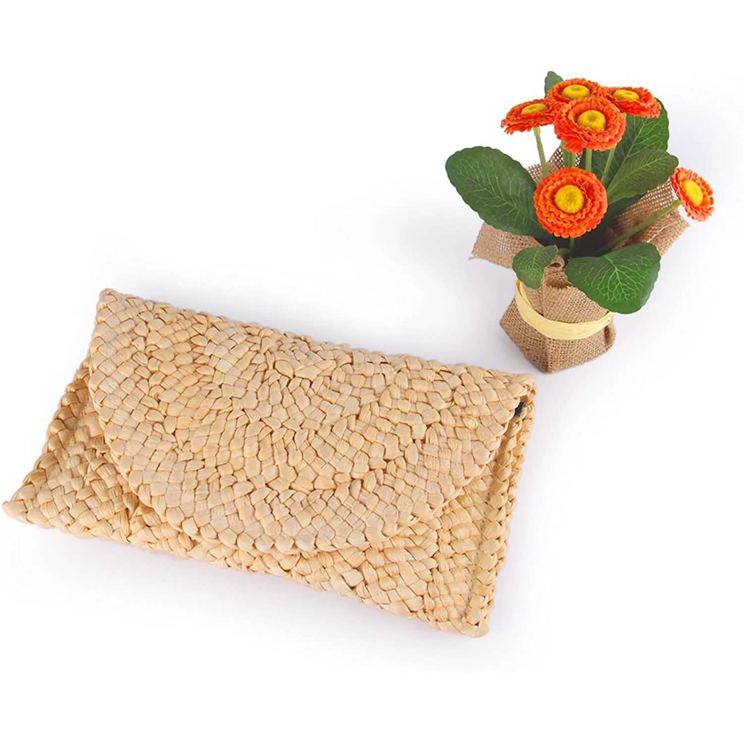 Women's Straw Clutch Purse DailySale
