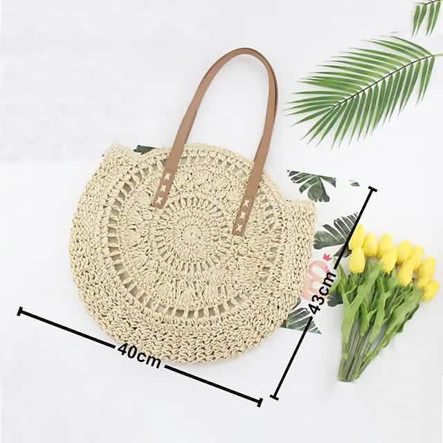 Women's Straw Tote Bag Boho Style DailySale