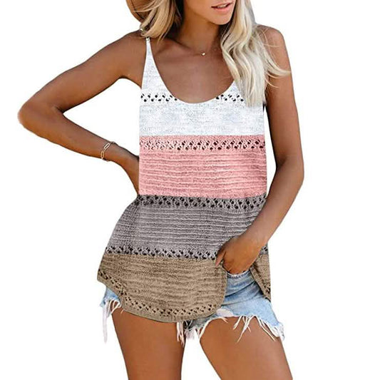 Women's Summer Scoop Neck Knit Cami Tank Blouse DailySale