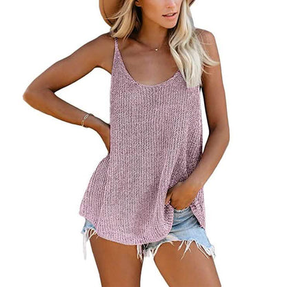 Women's Summer Scoop Neck Knit Cami Tank Tops DailySale