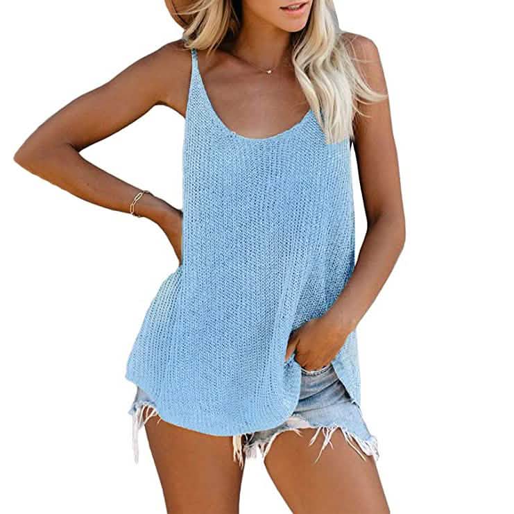 Women's Summer Scoop Neck Knit Cami Tank Tops DailySale