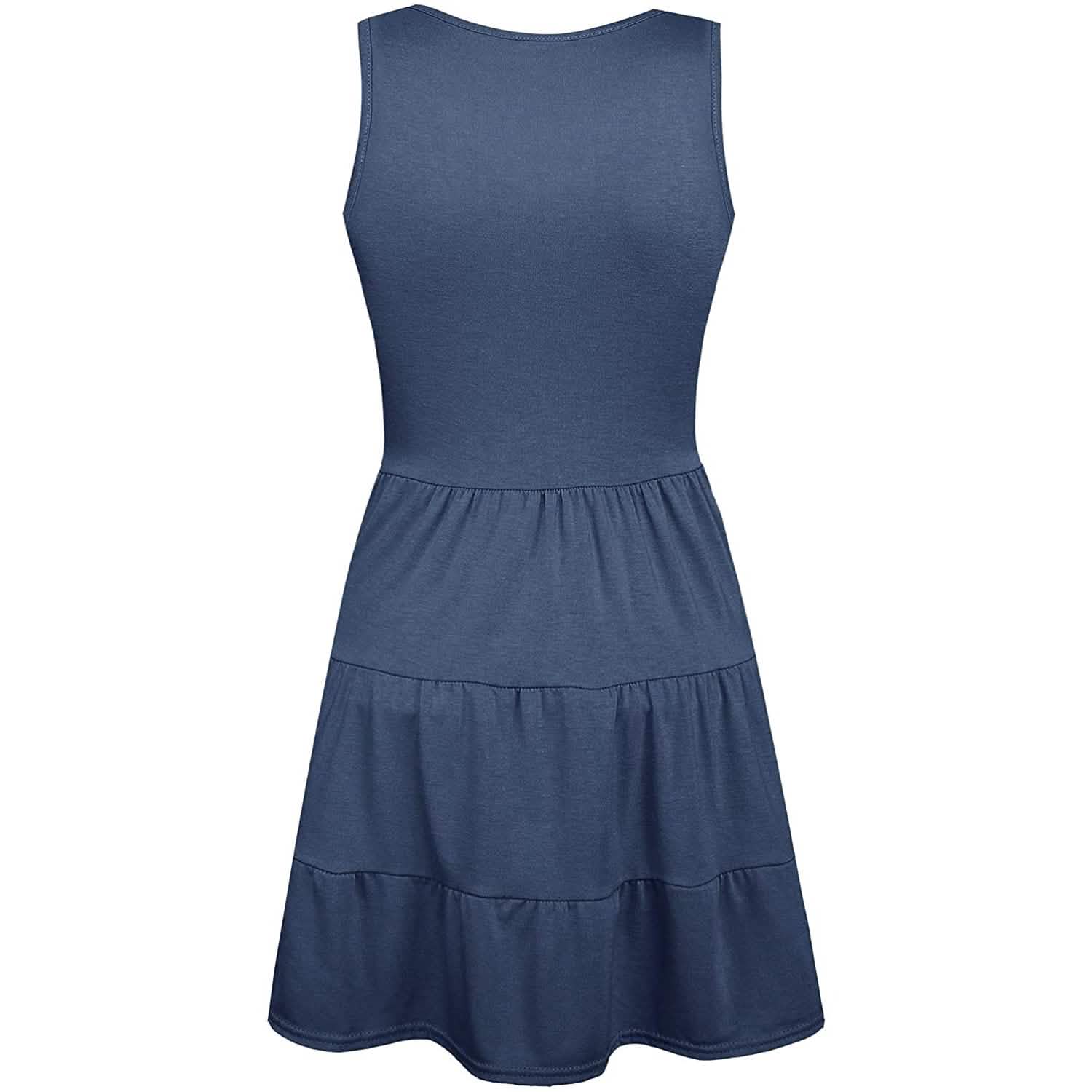 Women's Summer Sleeveless V Neck Dress DailySale