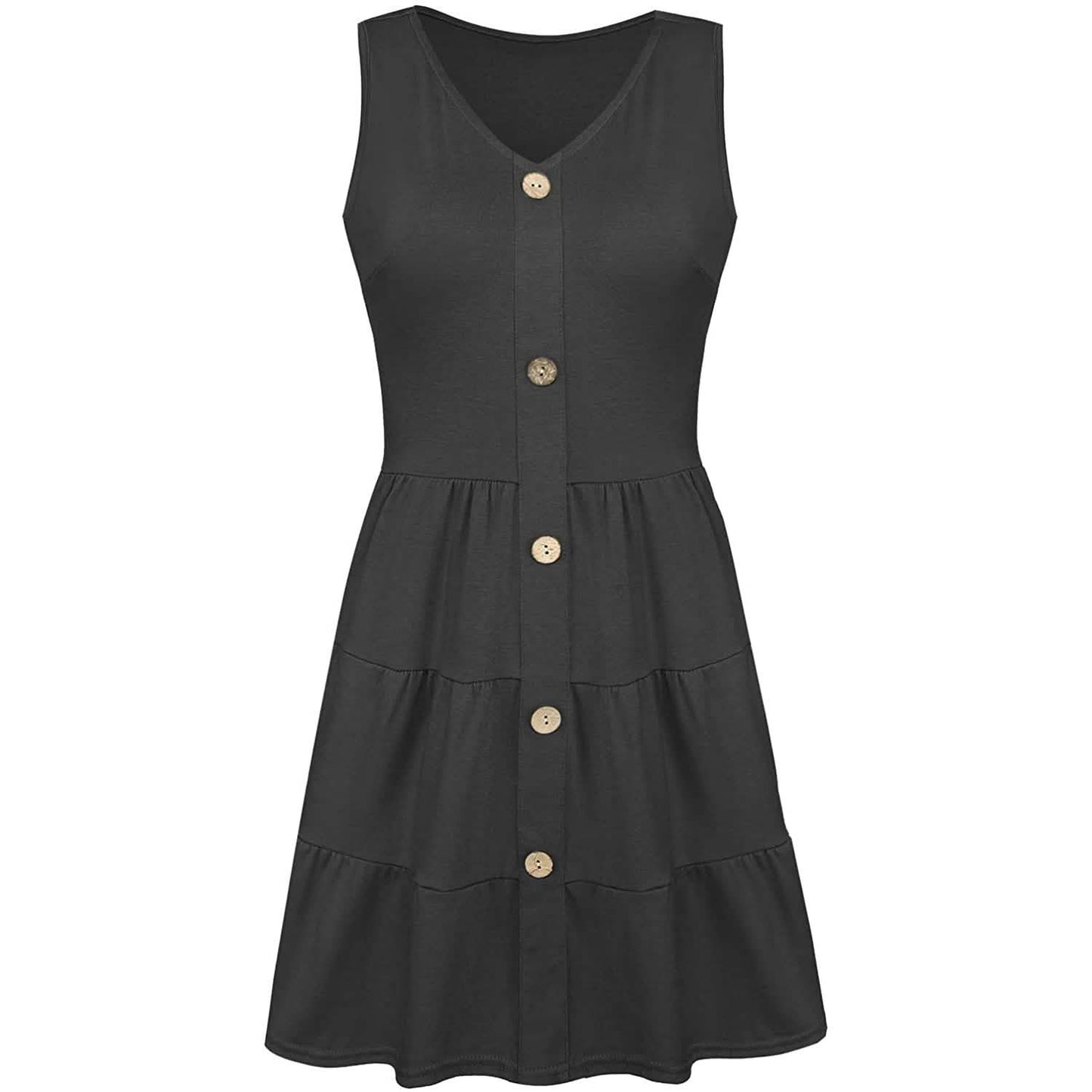 Women's Summer Sleeveless V Neck Dress DailySale