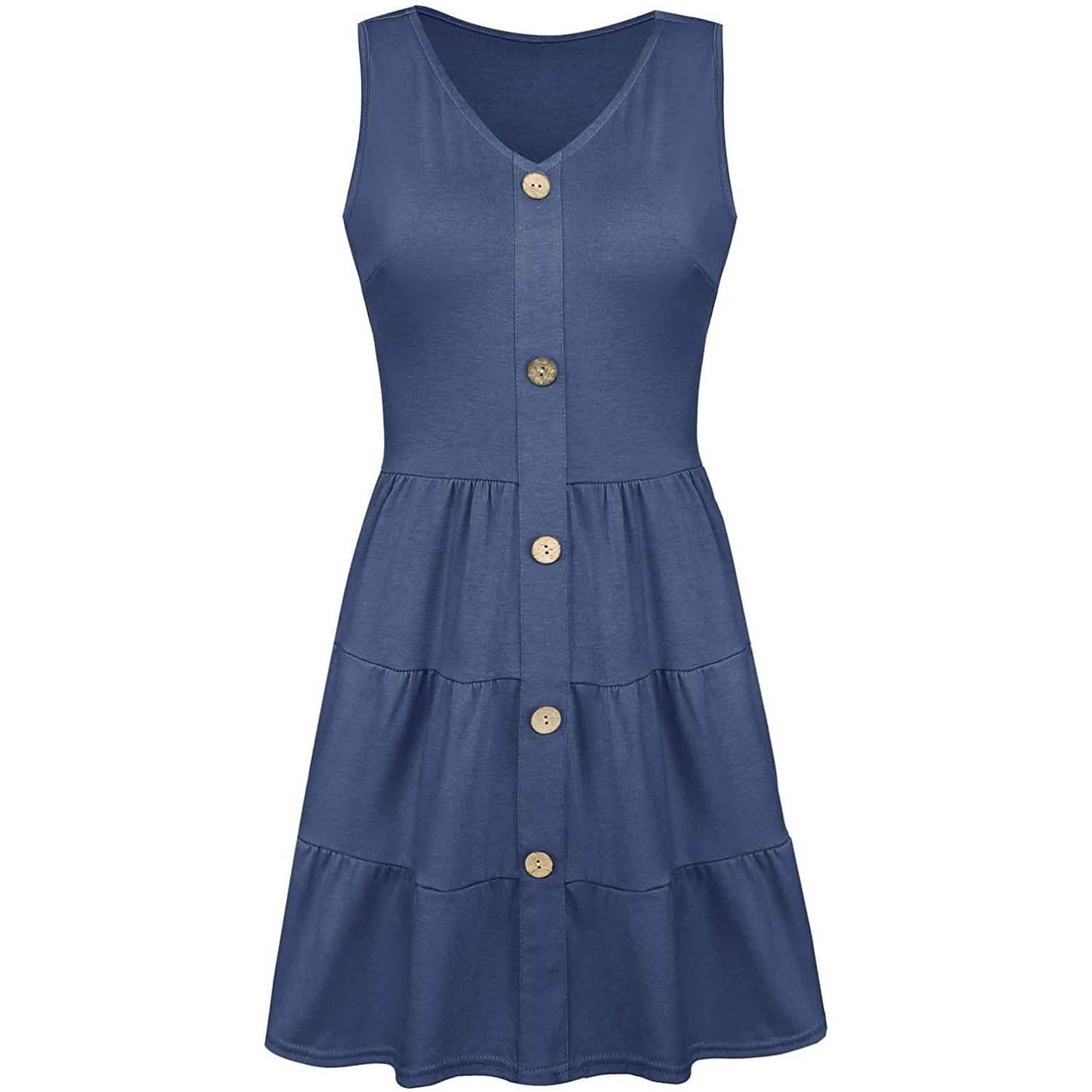 Women's Summer Sleeveless V Neck Dress DailySale