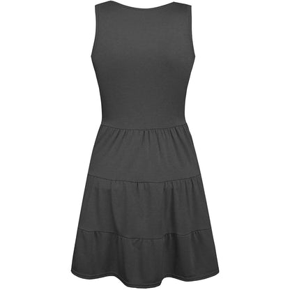 Women's Summer Sleeveless V Neck Dress DailySale