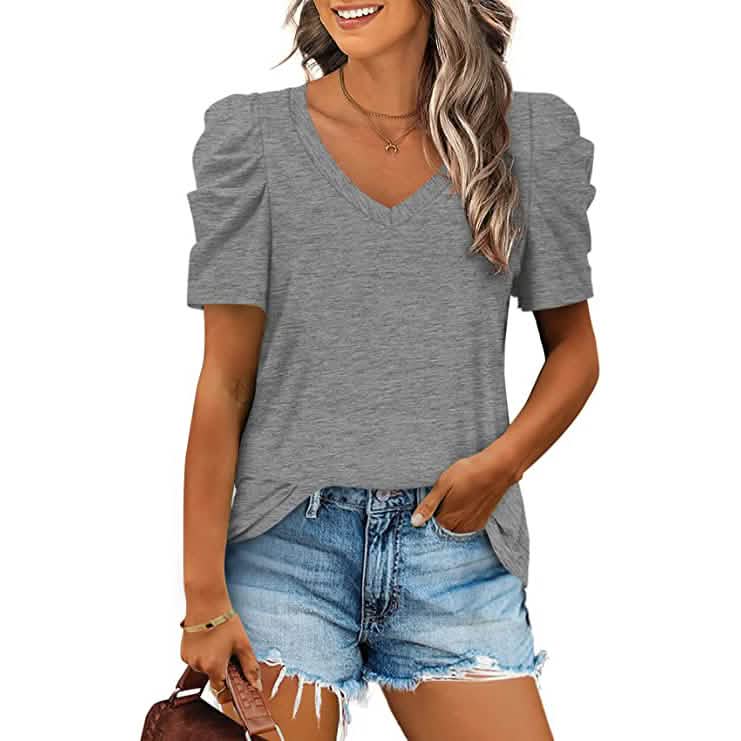 Women's Summer V-Neck Casual T-Shirt DailySale