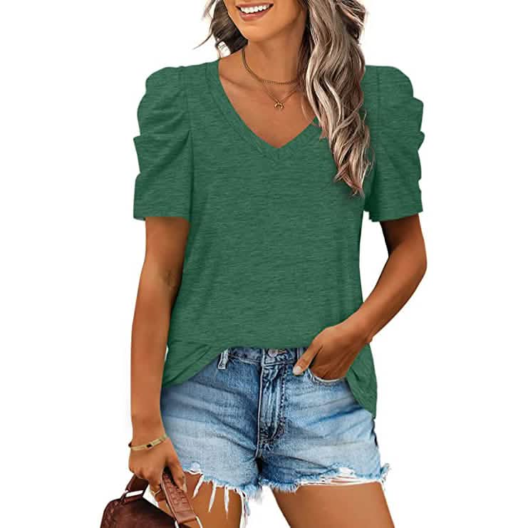 Women's Summer V-Neck Casual T-Shirt DailySale