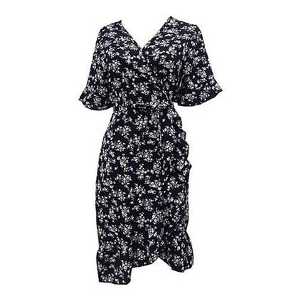 Women's Summer V-Neck Short Wrap Dress DailySale