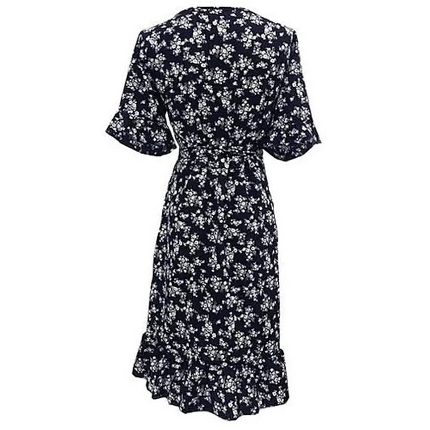 Women's Summer V-Neck Short Wrap Dress DailySale