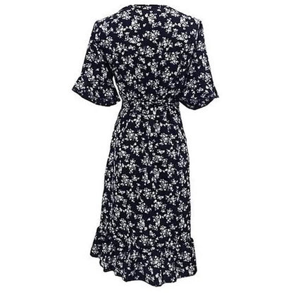 Women's Summer V-Neck Short Wrap Dress DailySale