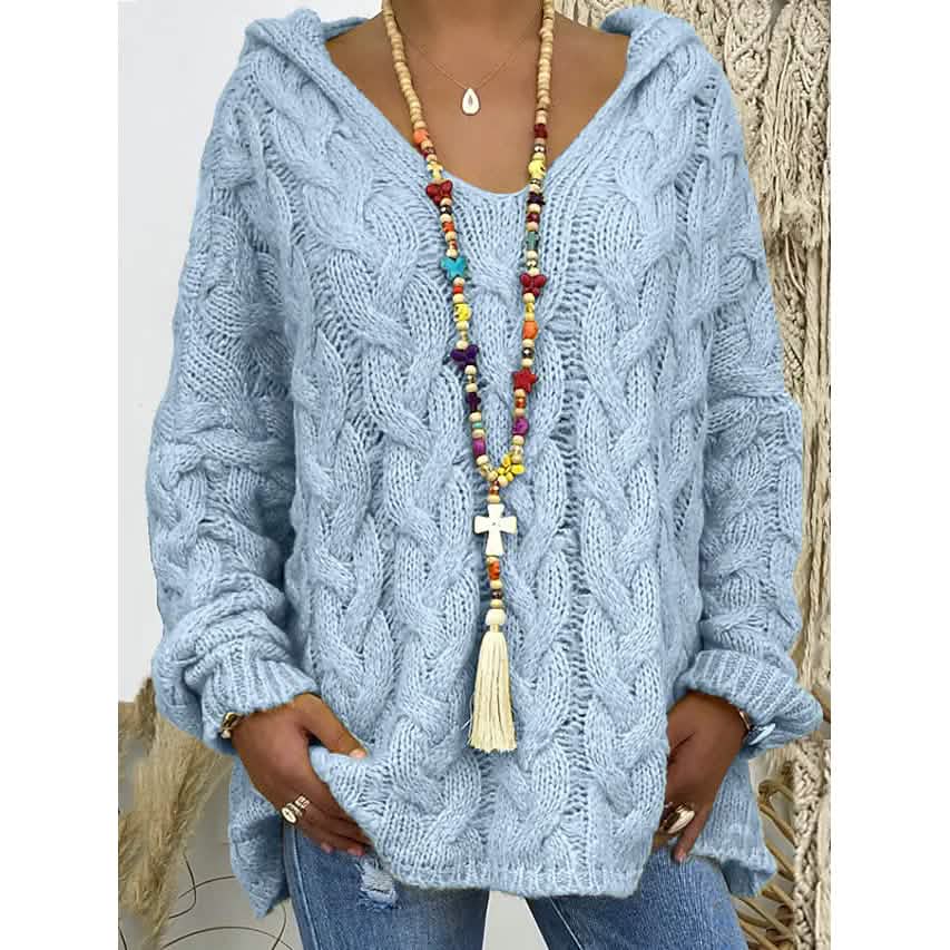 Women's Sweater Oversized Pullover Jumper Knitted Solid Color DailySale