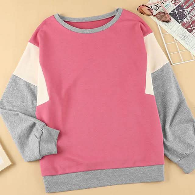 Women's Sweatshirt Pullover Color Block Patchwork DailySale