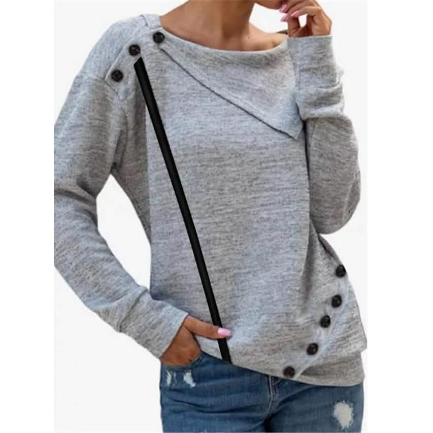 Women's Sweatshirt Pullover Solid Color DailySale