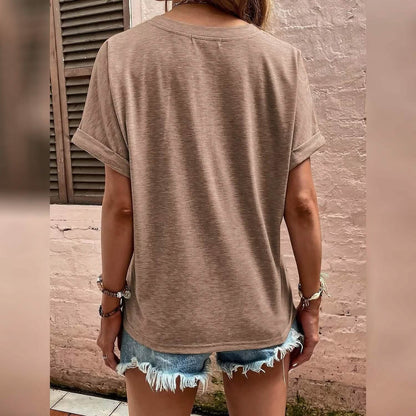 Women's T shirt V Neck DailySale